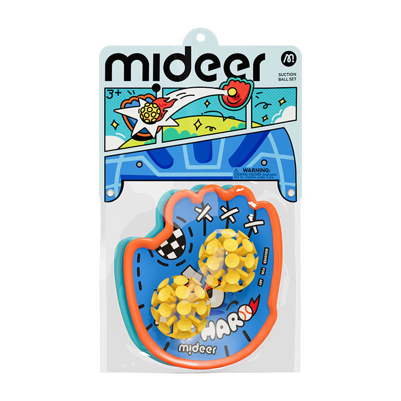 【自营】mideer弥鹿吸盘抛接球创意手掌粘粘球亲子户外互动玩具球