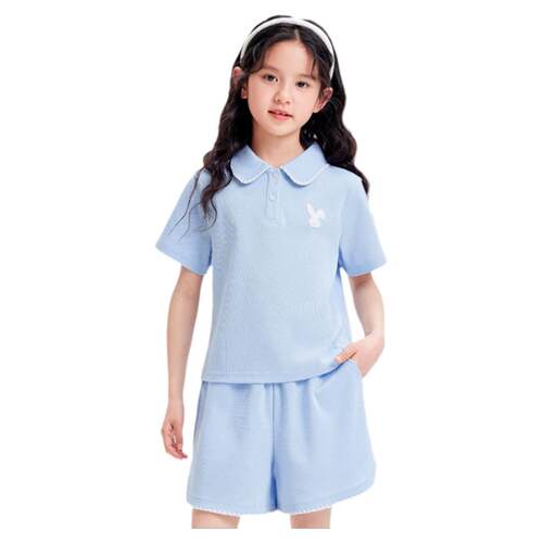 巴拉巴拉女童短袖套装运动polo衫