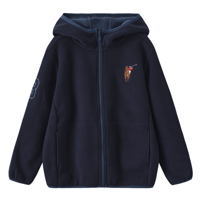 POLOWALK男童连帽摇粒绒外套夹克