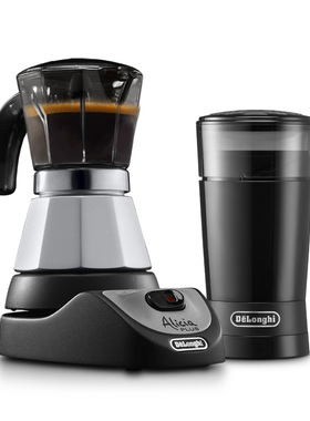 Delonghi/德龙  摩卡壶+磨豆机 意式家用咖啡壶手冲器具