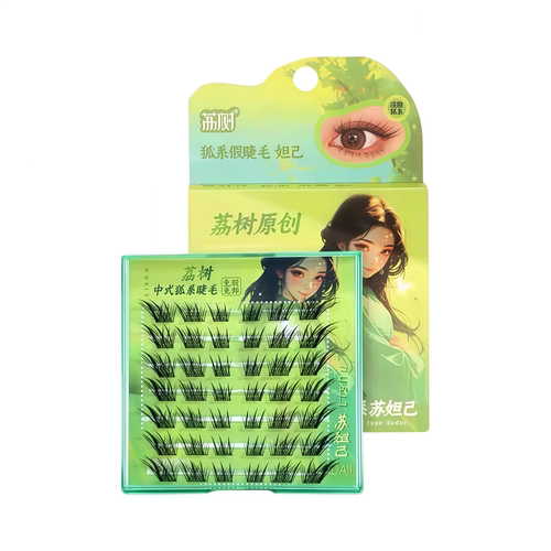 荔树猫耳朵假睫毛自然纯欲仙子毛女团韩系太阳花分段式懒人三部曲
