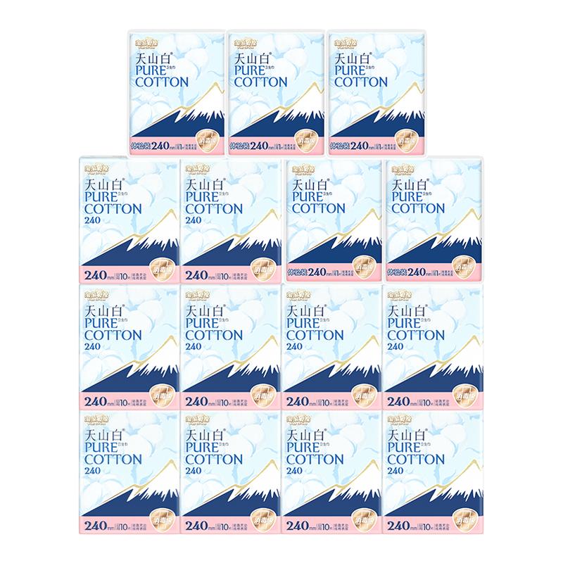 淘淘氧棉天山白卫生巾日夜用组合