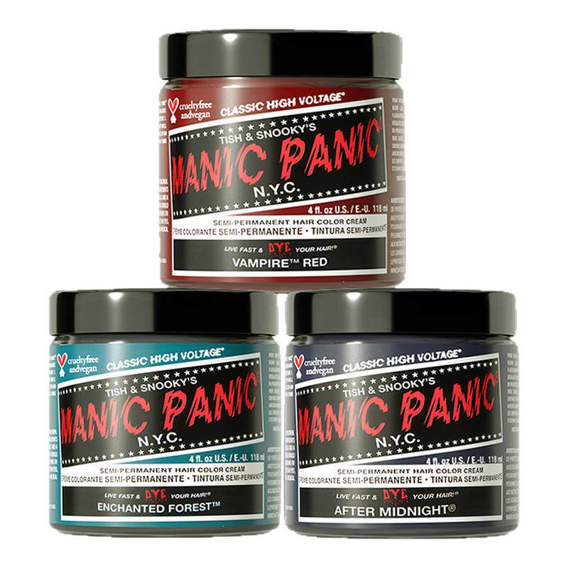 MANICPANIC美国mp染膏海王红蜥蜴绿斑蓝月之蓝北极星绿染剂118ml