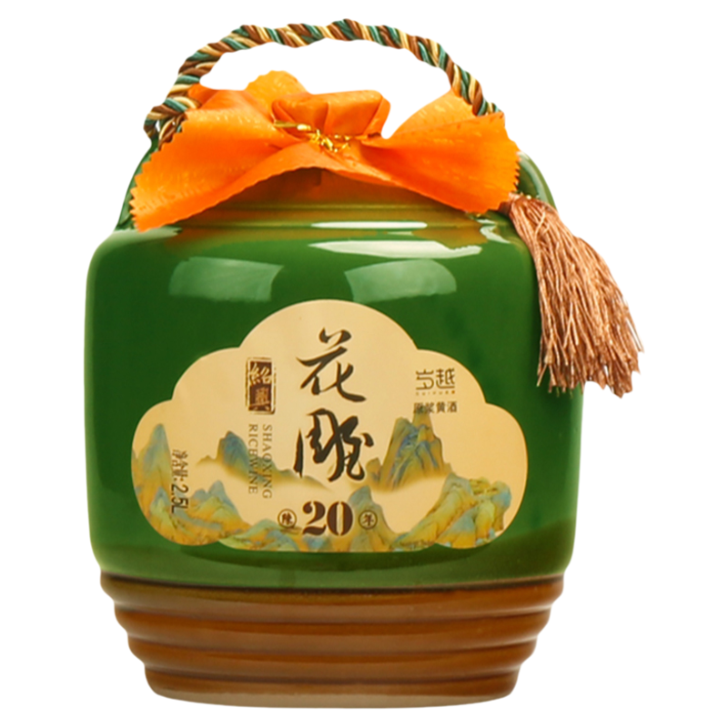 绍兴产黄酒 二十年陈花雕酒2.5L坛装5斤节日礼盒糯米手工老酒