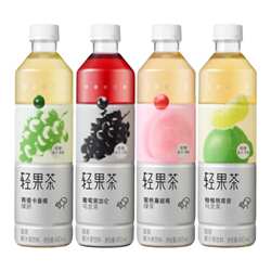 喜茶轻果茶15瓶乌龙茶果味茶饮料葡萄黑加仑柚柚铁观音450ml*9瓶