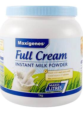 Maxigenes美可卓蓝胖子全脂奶粉全家营养脱脂奶粉蓝妹子1kg