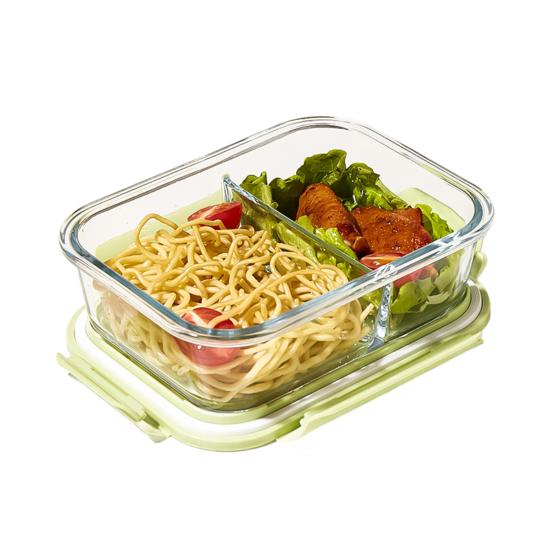 跨界高硼硅带隔断玻璃保鲜盒