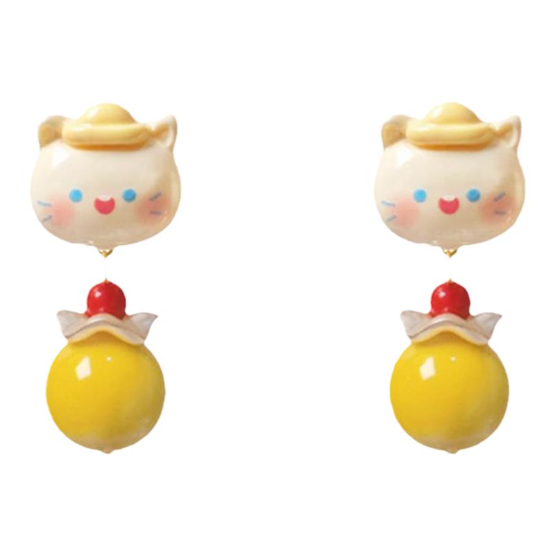 可爱甜美猫咪耳环精致耳钉