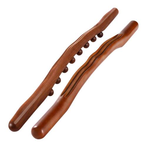 碳化10珠榉木擀筋棒按摩背部肚子