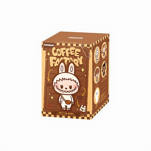 壹号POPMART泡泡玛特labubu咖啡工厂拉布布dimoo哭娃毛绒泡泡萌粒