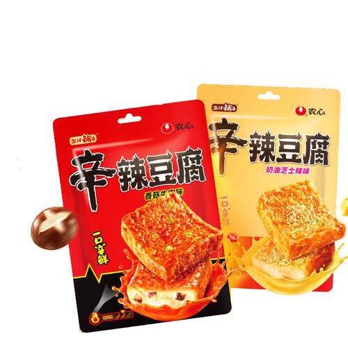 盐津铺子辛辣豆腐农心联名正宗辛辣拉面味鱼豆腐零食休闲食品小吃