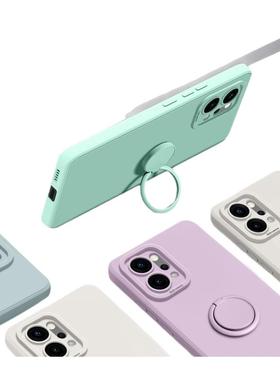 指环支架适用OPPOreno14pro手机壳15新款reno13保护套高级感全包防摔液态硅胶Reno12/11/10pro+/9简约8软男女