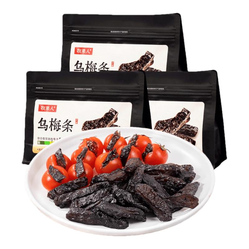 [旗舰正品]牧果人乌梅条500g夹番茄无核蜜饯果脯果干水果店同款