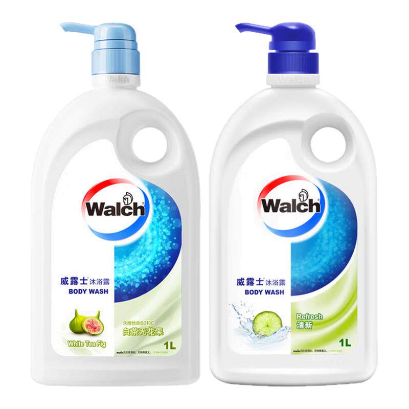 威露士沐浴露白茶无花果清新香型大容量1L家庭装男女洗澡沐浴乳