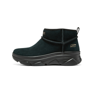 Skechers斯凯奇 一脚蹬雪地靴女鞋简约透气保暖靴子官网