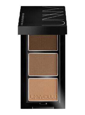 unny club三色眉粉盘防水防汗不脱色送刷子新手初学者可用