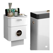 挂壁试免打孔纸巾盒防水纸巾架卫生间酒店厕所手纸置物架卫生间