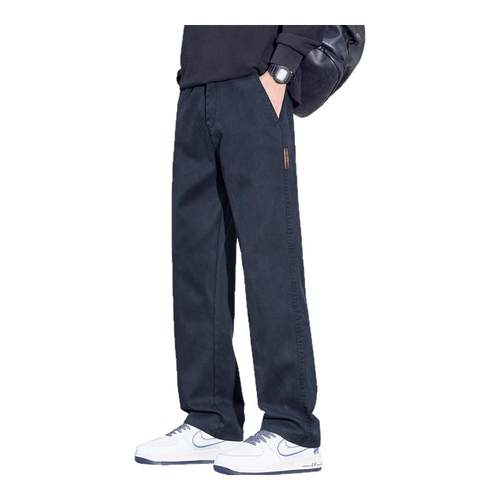 罗蒙长裤加绒宽松直筒休闲裤男款