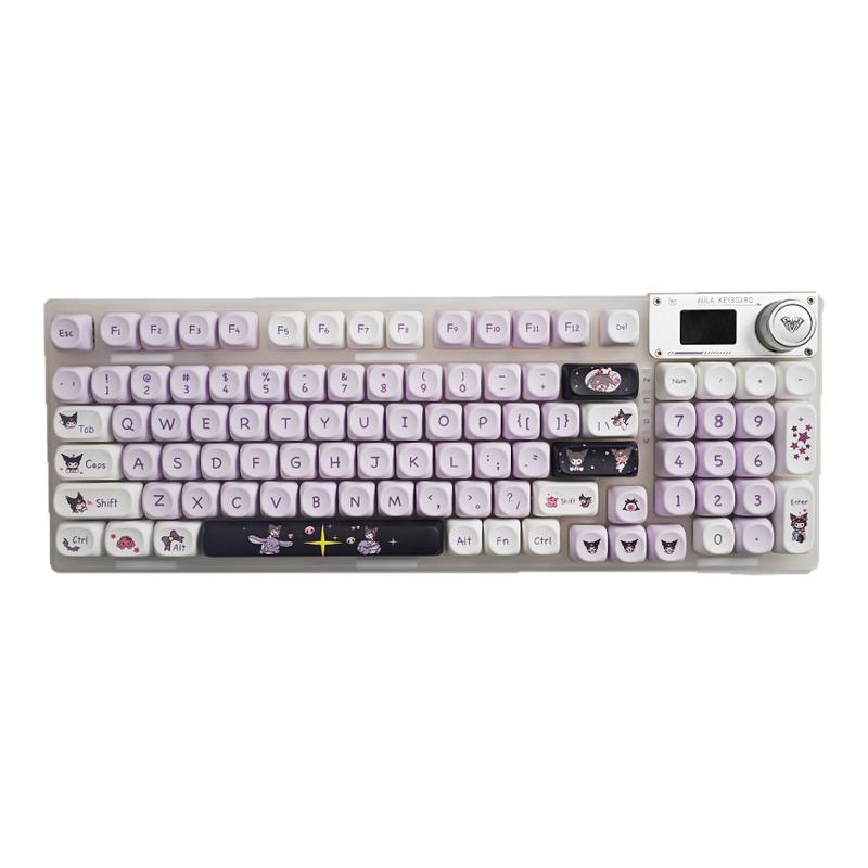 旗舰狼蛛F98PRO V2 机械键盘无线三模MOA库洛米RGB客制化热插拔