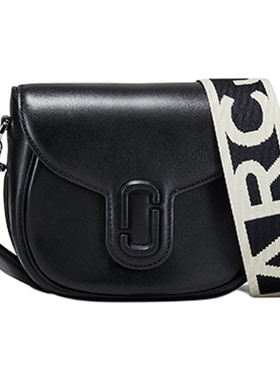 【季末折扣】MARC JACOBS/莫杰 J MARC 小号牛皮纯色斜挎包马鞍包