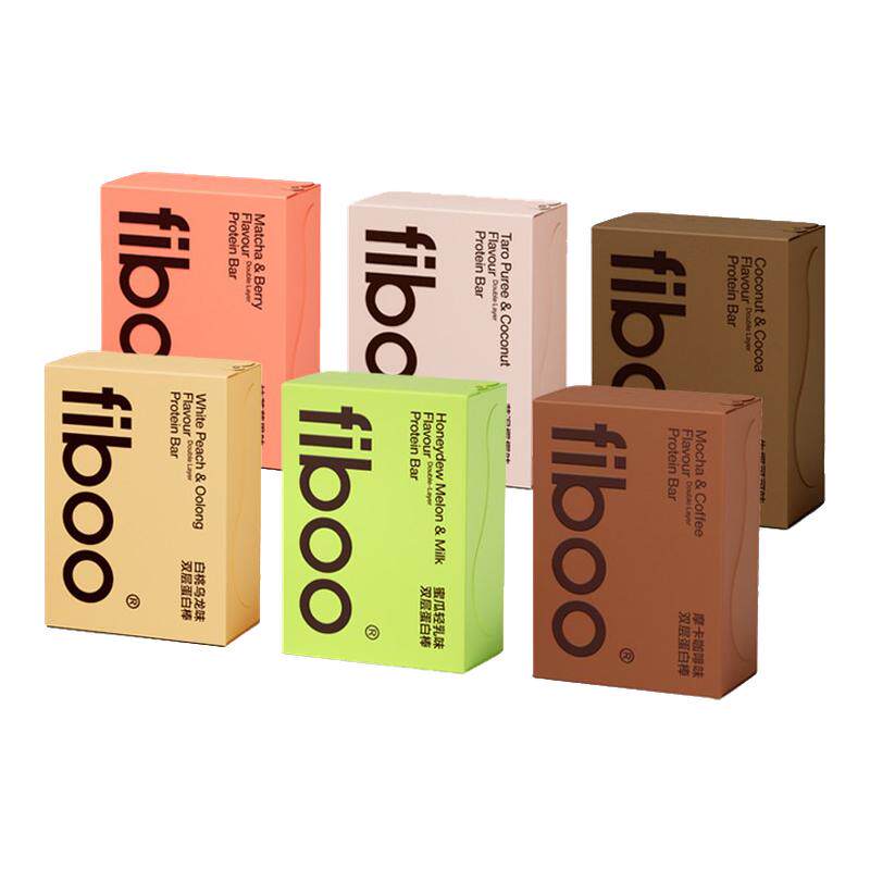 fiboo她练蛋白棒双层饱腹代餐谷物能量棒乳清低0无蔗糖脂健身零食