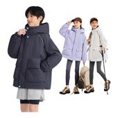 水孩儿儿童外套上衣秋冬装 大童男童宝宝女童加绒工装 风衣外套上衣