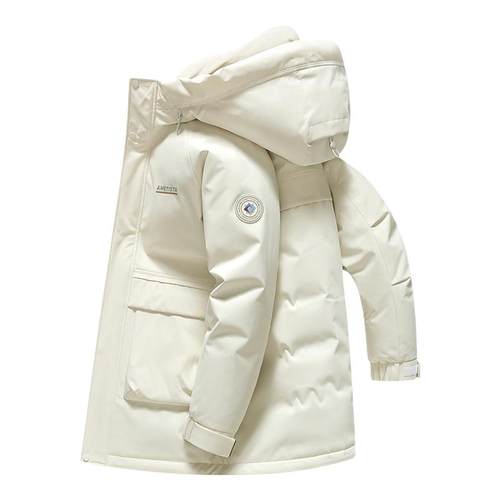 时尚中长款连帽羽绒服