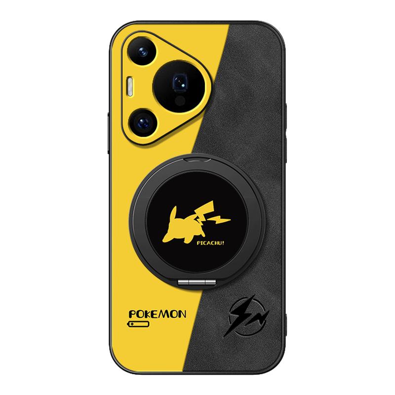 适用华为Pura70pro手机壳p80ultra/P60/p50/p40保护套旋转支架p60磁吸p50e新款p60Art羊巴皮p30闪电皮卡男款