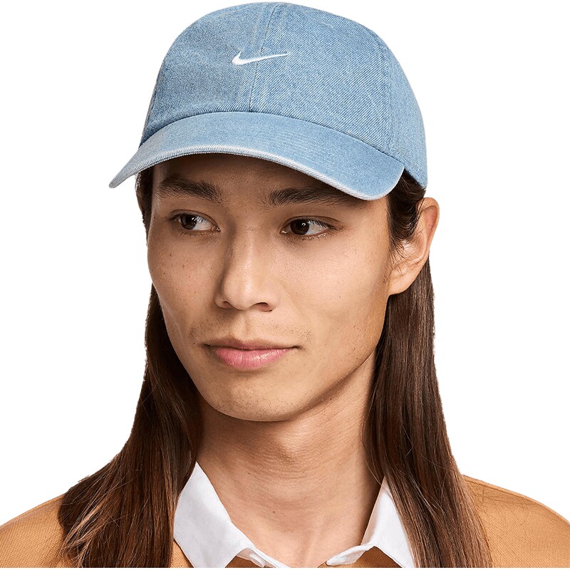 Nike耐克棒球帽男女同款帽子可调节牛仔丹宁刺绣鸭舌帽HF0383-429