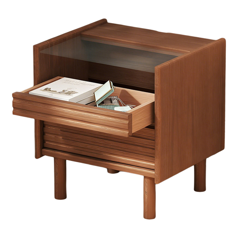 hanssem汉森实木床头柜现代简约原木色储物柜卧室家具抽屉柜,住宅家具,床头柜,淘宝优惠券,粉丝福利购,淘宝优惠卷