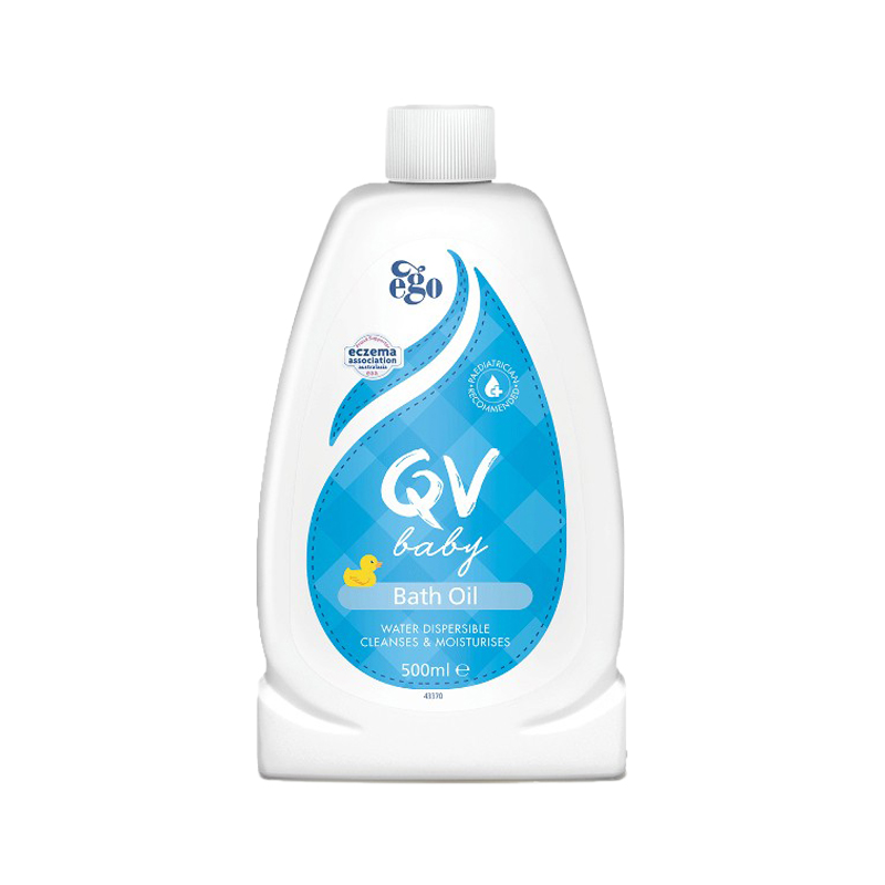 QV婴幼儿泡澡油牛奶鸭500g保湿