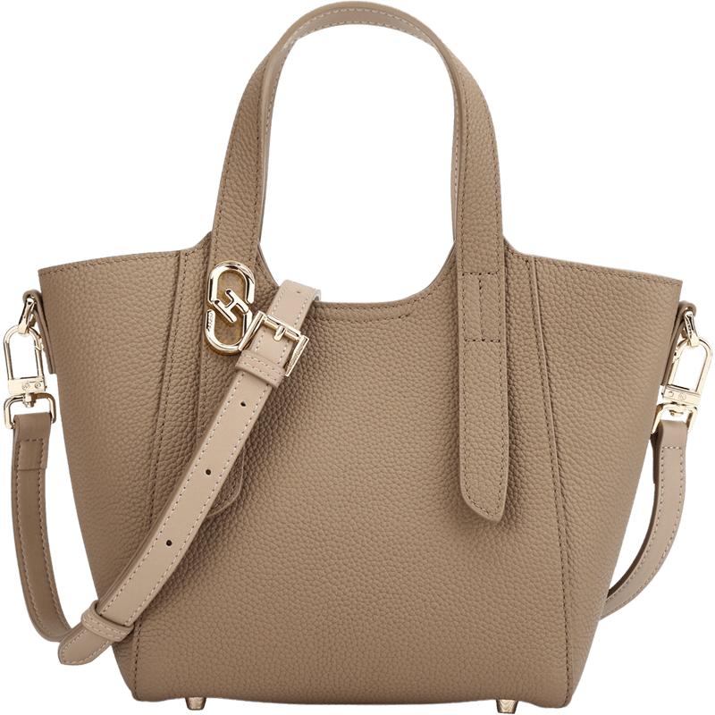 红谷包包女新款质感牛皮单肩手提包女款通勤菜篮子包时尚斜挎女包