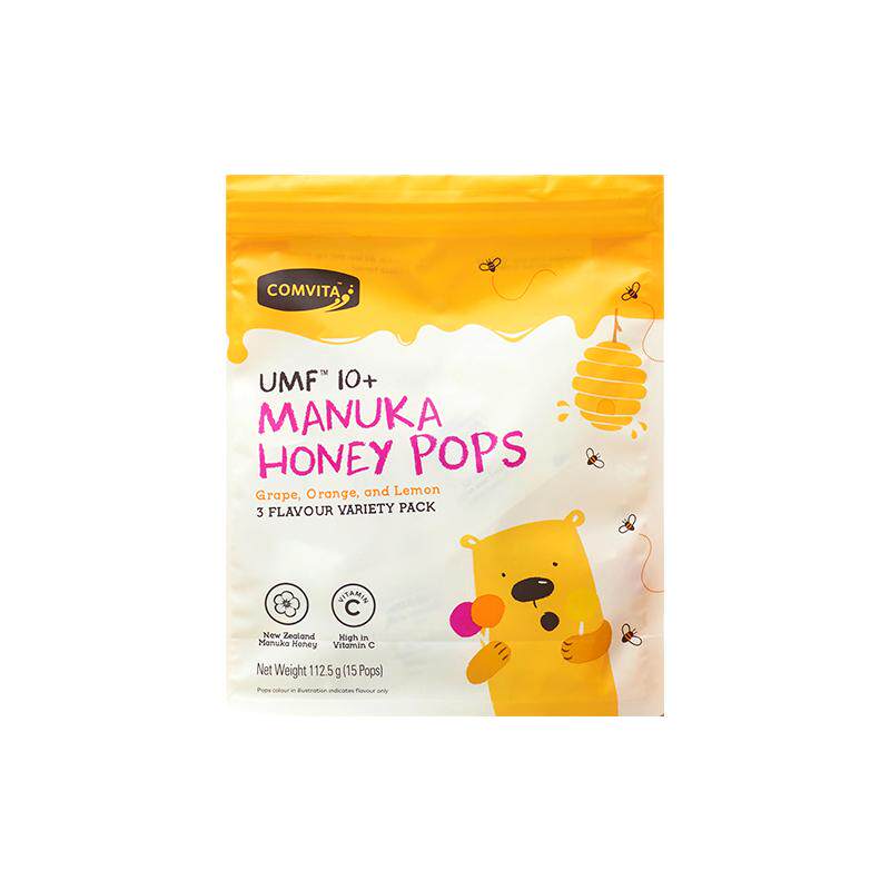 新西兰进口康维他儿童棒棒糖麦卢卡蜂蜜VC水果宝宝零食成人硬糖