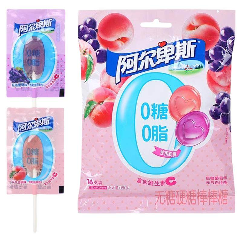 阿尔卑斯无糖棒棒糖96g0脂0糖富含维C葡萄味白桃味水果味硬糖零食,零食/坚果/特产,棒棒糖,淘宝优惠券,粉丝福利购,淘宝优惠卷