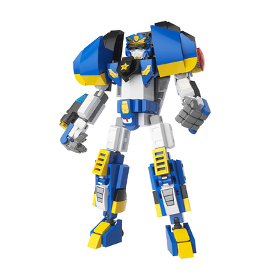 迷你特工队超级战警力量7玩具儿童机甲变形机器人男孩金刚F5积木