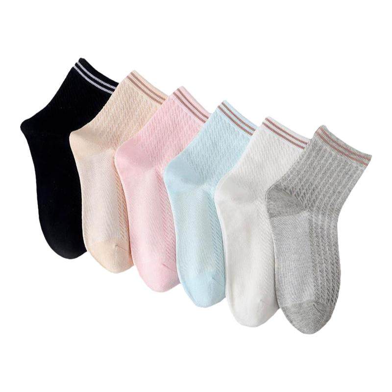 雪翅马袜子女夏季中筒袜透气女士短袜学生袜网眼薄款糖果春秋女袜,女士内衣/男士内衣/家居服,短袜,淘宝优惠券,粉丝福利购,淘宝优惠卷