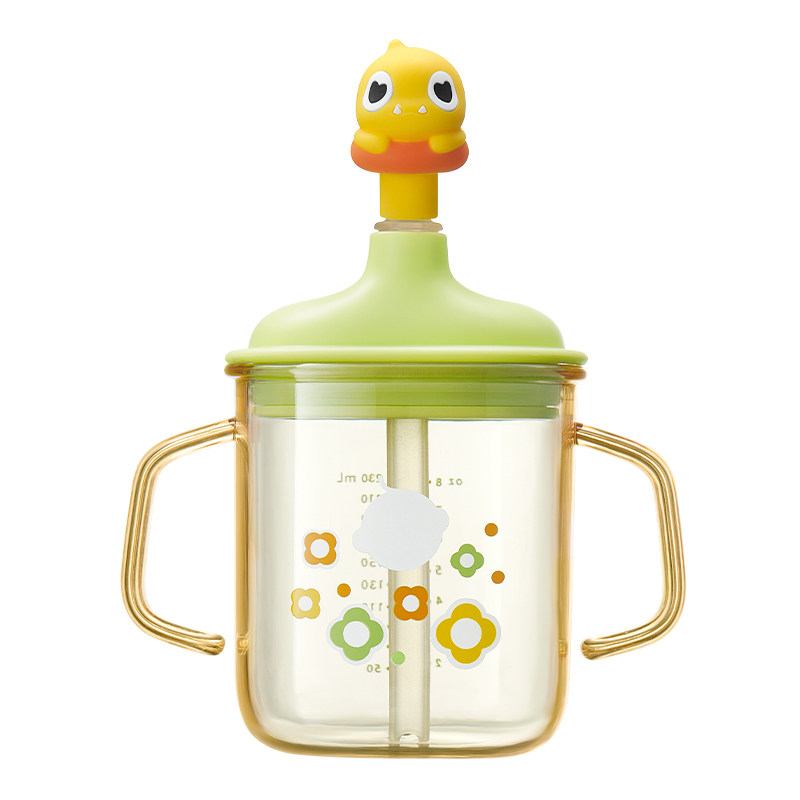 babycare牛奶杯食品级硅胶吸管杯宝宝专用PPSU材质安全吸管水杯 - 百亿补贴品牌优选出品