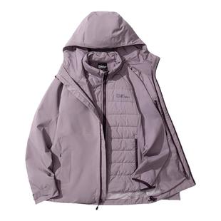 JackWolfskin狼爪25秋冬新款 女GLAABACH轻暖三合一冲锋衣A61887A