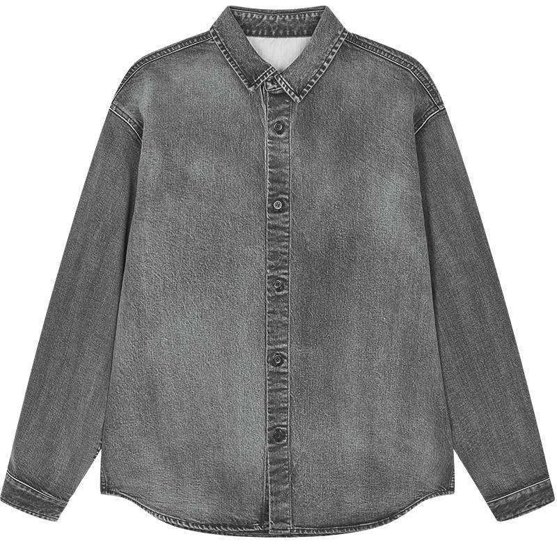 速写男装奥莱outlets男士衬衫宽松长袖复古感牛仔衬衫水洗休闲,男装,衬衫,淘宝优惠券,粉丝福利购,淘宝优惠卷