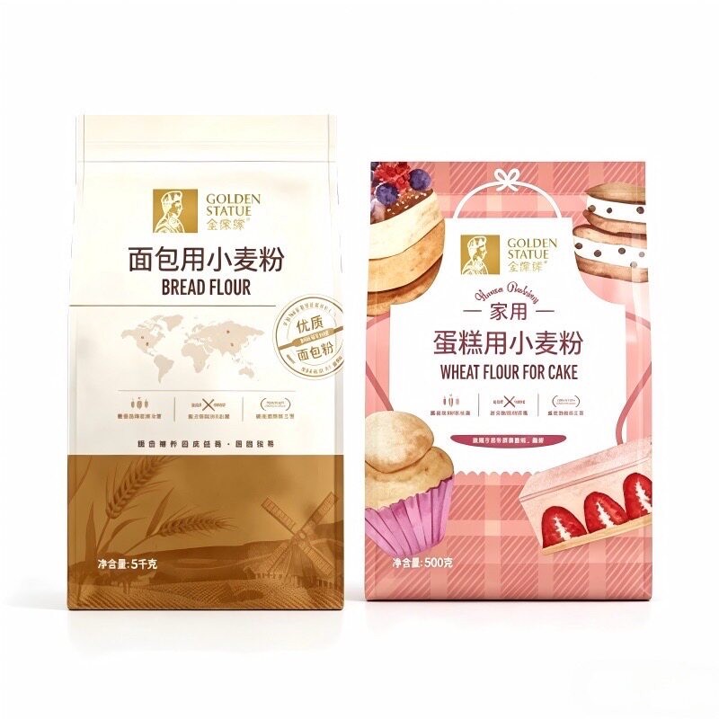 金像高筋5kg私房烘焙专用吐司面包粉+家用蛋糕粉500g