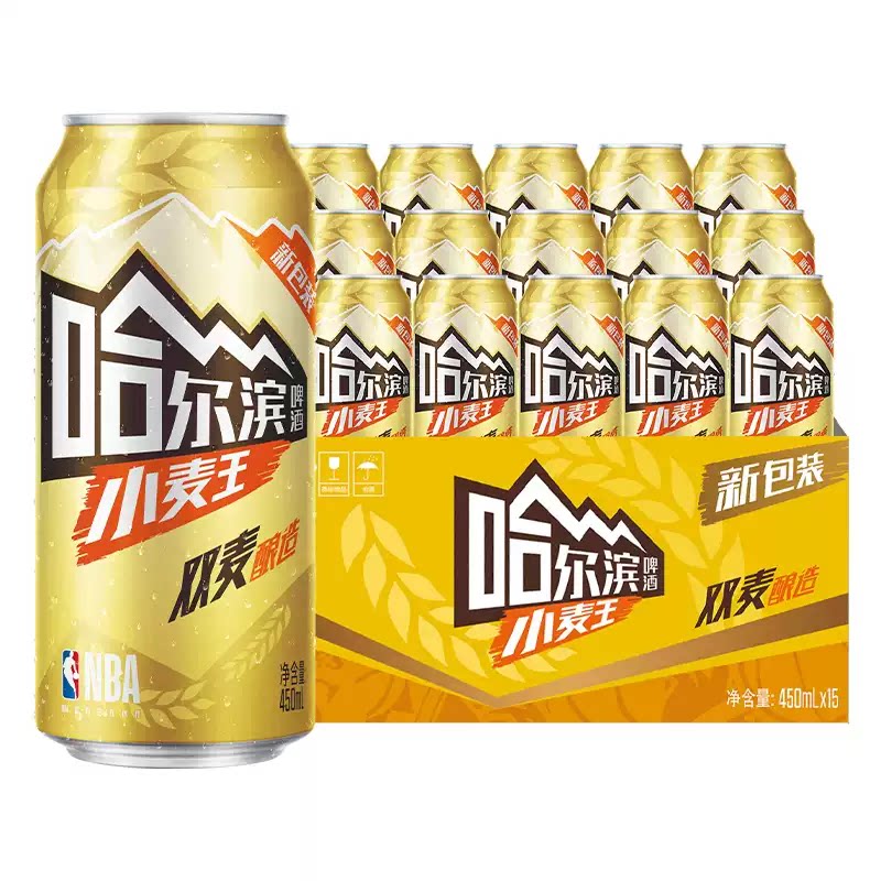 哈尔滨啤酒哈啤小麦王500ml*24罐