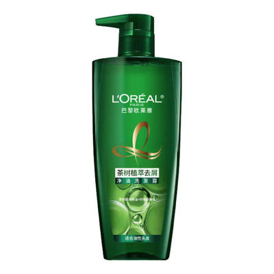 欧莱雅洗发水女士茶树植萃去屑清爽绿瓶洗发露男正品官方旗舰店