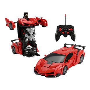 儿童遥控变形跑车机器人玩具兰博基尼警车遥控模型汽车男孩子礼物