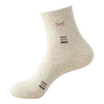 猫人男士纯棉防臭抗菌中筒袜