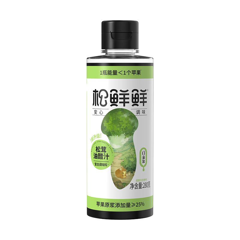 松鲜鲜松茸油醋汁0脂肪调味水煮菜家用蔬菜沙拉汁凉拌蘸料轻食低