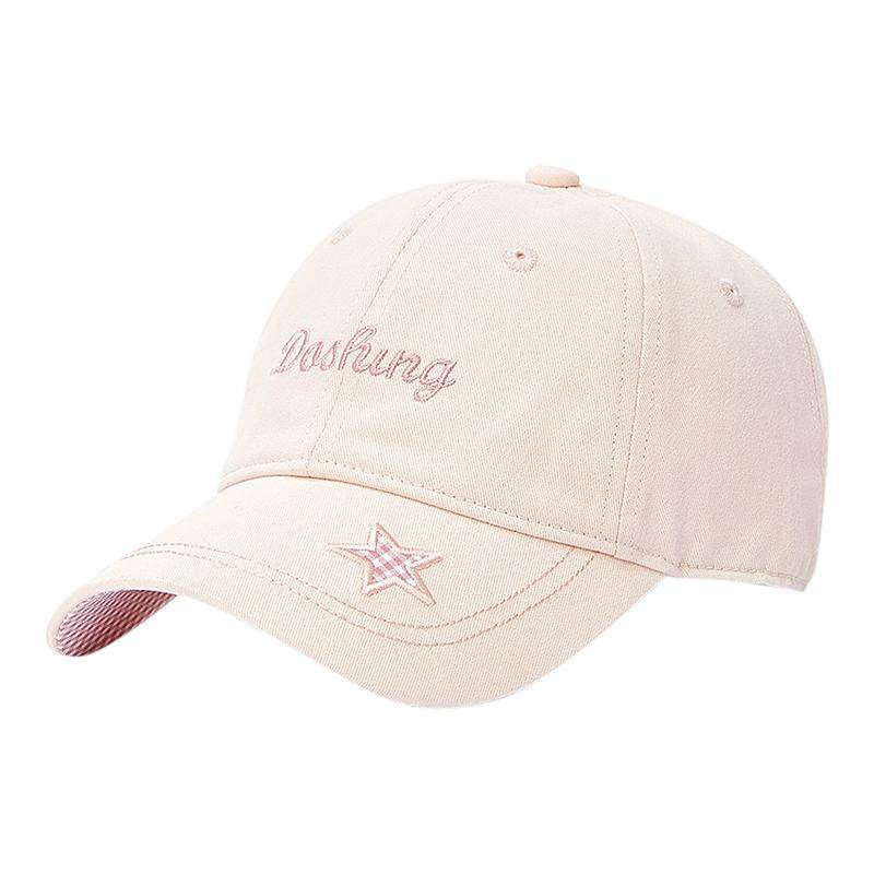 畹町小脸感棒球帽女26年春季格纹五角星甜美少女弯檐帽软顶帽子女