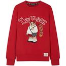 TeenieWeenie小熊奥莱秋季 上衣女 红色圆领套头卫衣宽松韩版