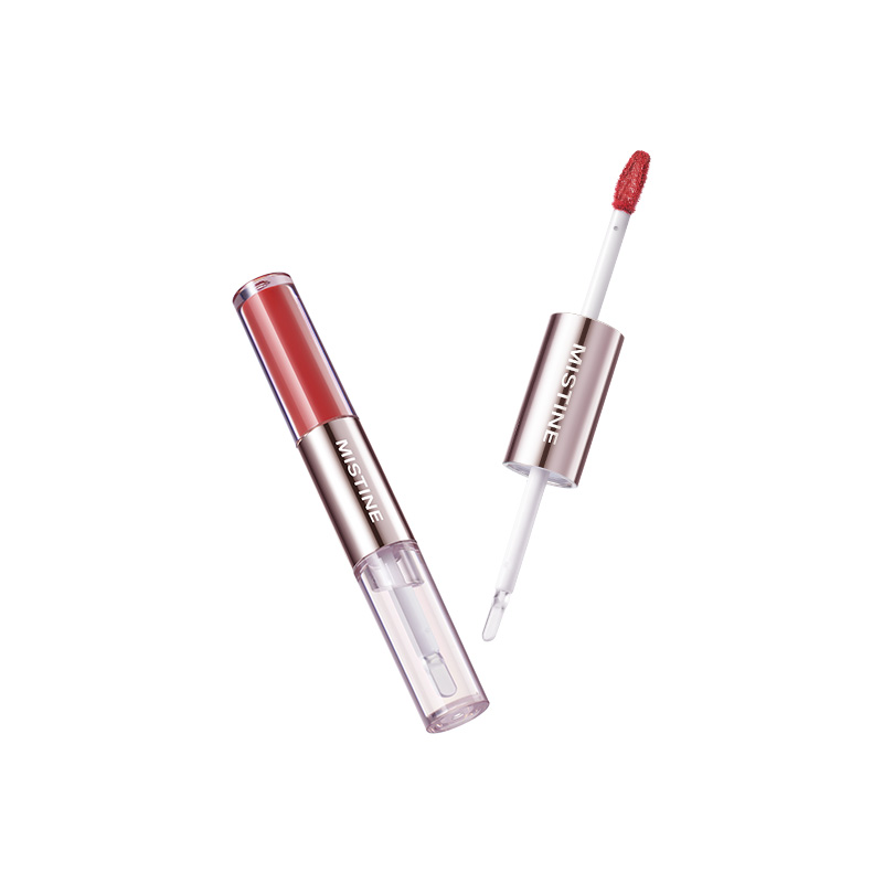 【百亿补贴】Mistine蜜丝婷双头唇釉镜面水光口红裸色双效2支装