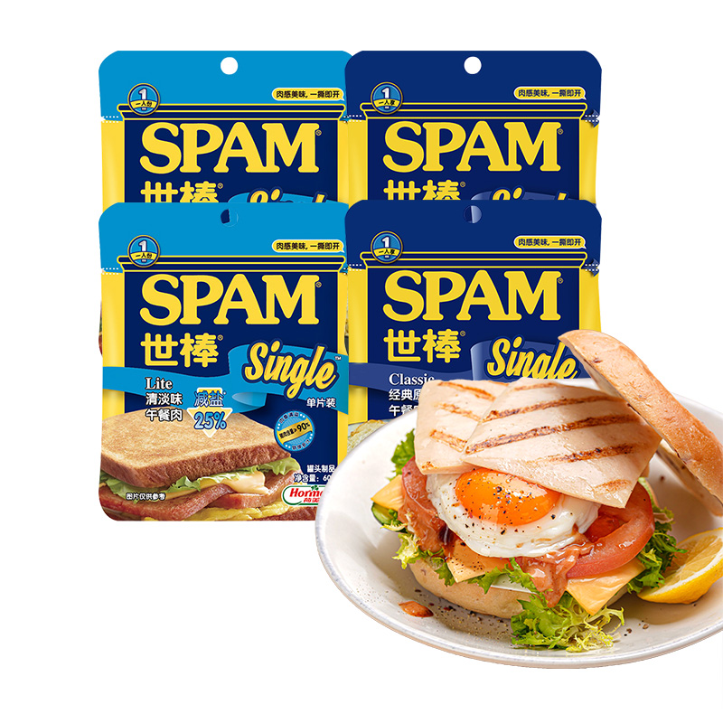 spam世棒午餐肉经典原味单片装