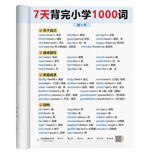 小学英语知识归纳总结三四五六年级单词短语句型词汇记背1000词汇总表速记手册2000记忆本背诵每日晨读大全